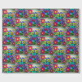 Cadeau Kisa le papier d'enveloppement de chats (Plat)