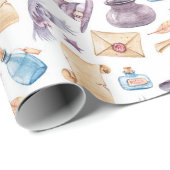 Cadeau Kit école de sorcière Motif d'aquarelle papier (Coin rond)