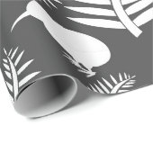 Cadeau Kiwi et fougères Nouvelle-Zélande Papier d'envelop (Coin rond)