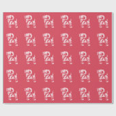 Cadeau Knit d'hiver Noël Yule Bock Wrapper Papier (Plat)