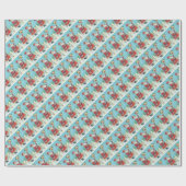 CADEAU KRIS KRINGLE & CARDINAL BIRDHOUSE WRAPPER PAPIER (Plat)