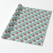 CADEAU KRIS KRINGLE & CARDINAL BIRDHOUSE WRAPPER PAPIER (Déroulé)