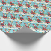 CADEAU KRIS KRINGLE & CARDINAL BIRDHOUSE WRAPPER PAPIER (Coin)