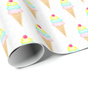 Cadeau La crème glacée arrose - le papier d'emballage