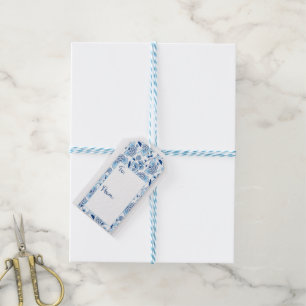 Cadeau Label Bloemblauw logo. Cadeaulabel