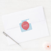 CADEAU LABEL LABEL schattig vet rood ballon blauw  (Envelop)