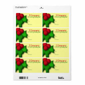 Cadeau Label label Sjabloon naar/van Mistletoe Hol (Full Sheet)