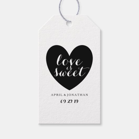 Cadeau Label - Liefde is Zoet Cadeaulabel (Voorkant)