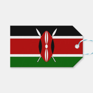 Cadeau Label met de vlag van Kenia Cadeaulabel