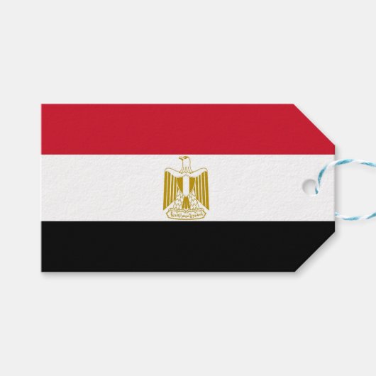 Cadeau Label met Egyptische vlag Cadeaulabel (Voorkant (Horizontaal))