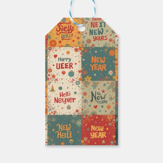 Cadeau Label met Nieuwjaar vibe Cadeaulabel (Voorkant)