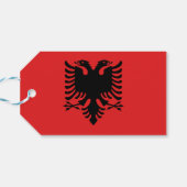 Cadeau Label met vlag van Albanië Cadeaulabel (Achterkant Horizontaal)