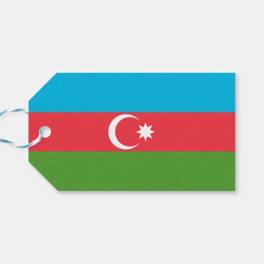 Cadeau Label met Vlag van Azerbeidzjan Cadeaulabel (Achterkant Horizontaal)