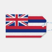 Cadeau Label met vlag van Hawaii State, Verenigde  Cadeaulabel (Voorkant (Horizontaal))