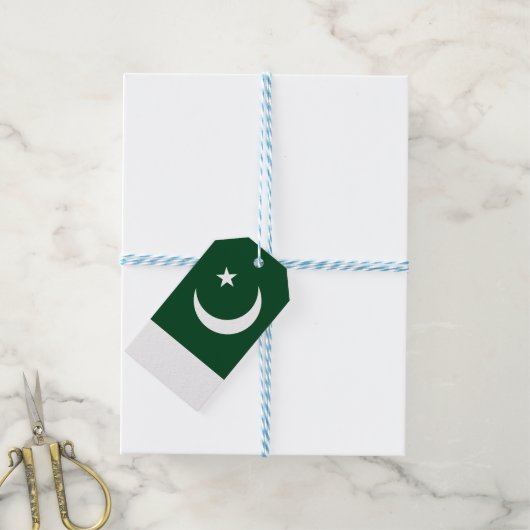 Cadeau Label met vlag van Pakistan Cadeaulabel (Met Touw)