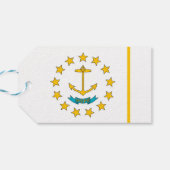 Cadeau Label met vlag van Rhode Island, Verenigde Cadeaulabel (Achterkant Horizontaal)