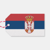 Cadeau Label met vlag van Servië Cadeaulabel (Achterkant Horizontaal)