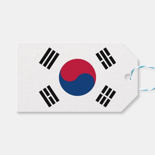 Cadeau Label met vlag van Zuid-Korea Cadeaulabel (Voorkant (Horizontaal))