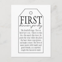 Cadeau Label voor wijnfles - Eerste Dinner Party