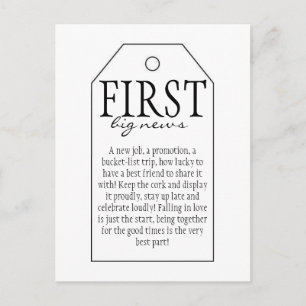Cadeau Label voor wijnfles - Eerste Grote Nieuws Briefkaart