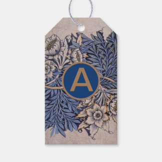 CADEAU LABEL WILLIAM MORRIS BLUE CUSTOM INITIAAL CADEAULABEL
