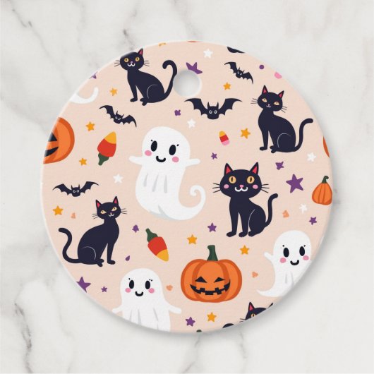Cadeau Labels (Halloween patroon) (Voorkant)
