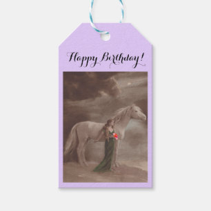 Cadeau Labels Happy Birthday Dream Meisje paardenb Cadeaulabel