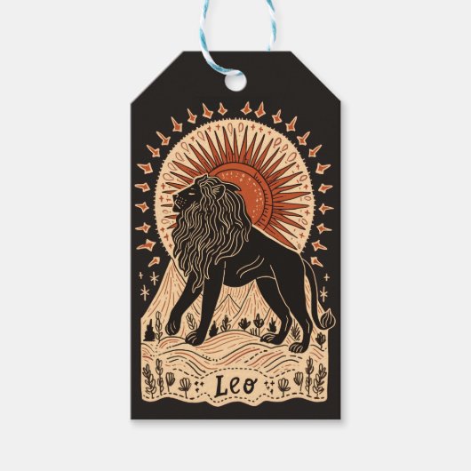 Cadeau Labels Leo Celestial Zodiac Art Cadeaulabel (Voorkant)