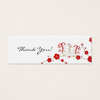 Cadeau Labels, Lovebirds, dank je Mini Visitekaartjes
