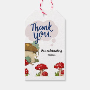 Cadeau labels paddestoelen cadeaulabel
