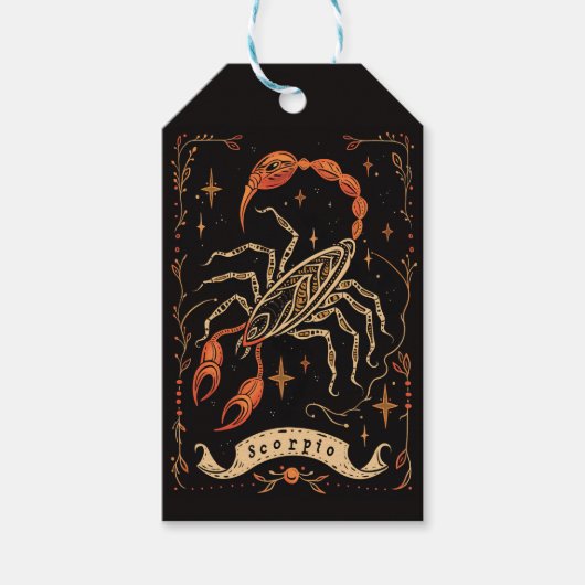 Cadeau Labels Schorpioen Hemelse Zodiac Art Cadeaulabel (Voorkant)