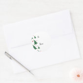 Cadeau labels w / Dancing Green Christmas Trees (Envelop)