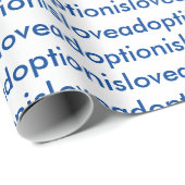 Cadeau L'adoption est papier d'emballage d'amour (Coin rond)