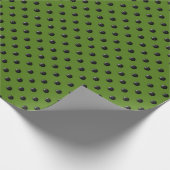 Cadeau Ladybug-Dots-Green-Wrapper Papier (Coin)