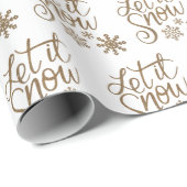 Cadeau Laisser Le Papier Enveloppant La Neige (Coin rond)