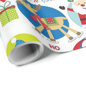 Cadeau Laisser Neige Papier Enveloppant Noël (Coin rond)