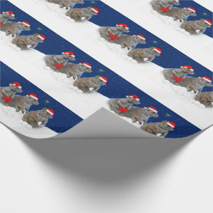 Cadeau Laissez lui neiger papier d'emballage de Noël
