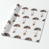 Cadeau Lapin Avec Papier Enveloppant Parapluie (Déroulé)