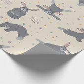 Cadeau Lapin Yoga Pose Exercice Animal Wrapping Papier (Coin)