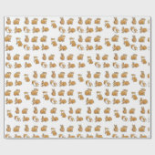 Cadeau Lapins de printemps Papier d'enveloppement de lapi (Plat)