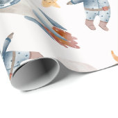 Cadeau L'astronaute spatial Animaux Papier d'enveloppemen (Coin rond)