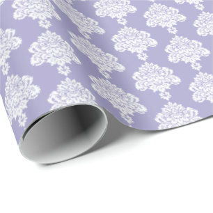 Cadeau Lavande Papier blanc à enveloppement de Damas