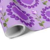 Cadeau Lavendar Love Valentine's Day Wrapping Papier (Coin rond)