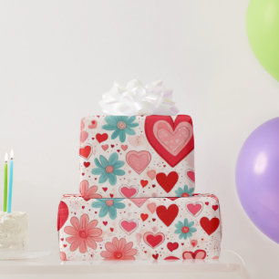 Cadeau Le coeur de la Saint Valentin Envelopper le papier