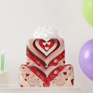 Cadeau Le coeur de la Saint Valentin Envelopper le papier