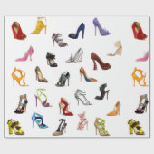 Cadeau Le noir de chaussures rouge pompe le papier (Plat)