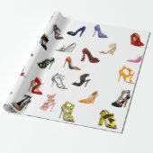 Cadeau Le noir de chaussures rouge pompe le papier (Déroulé)