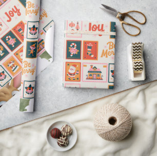 Cadeau Le papier d'emballage de Noël du Nouvel An