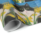 Cadeau Le papier d'emballage d'inspecteur de jonquille (Coin rond)