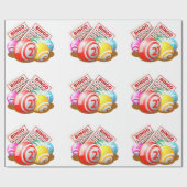 Cadeau Le papier d'emballage du joueur de bingo-test (Plat)